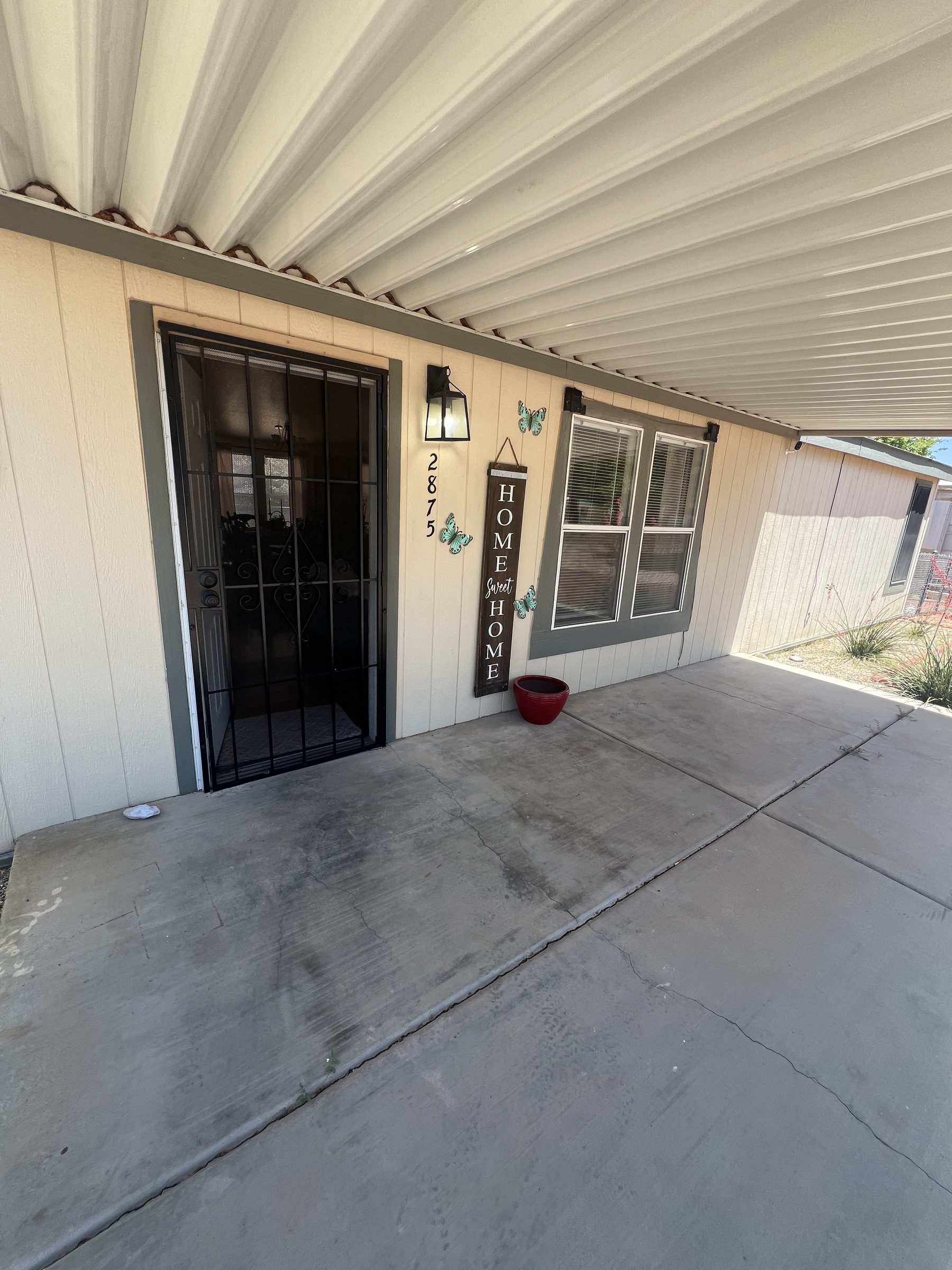 The front porch of Hope Recovery Home — 'Home Sweet Home'